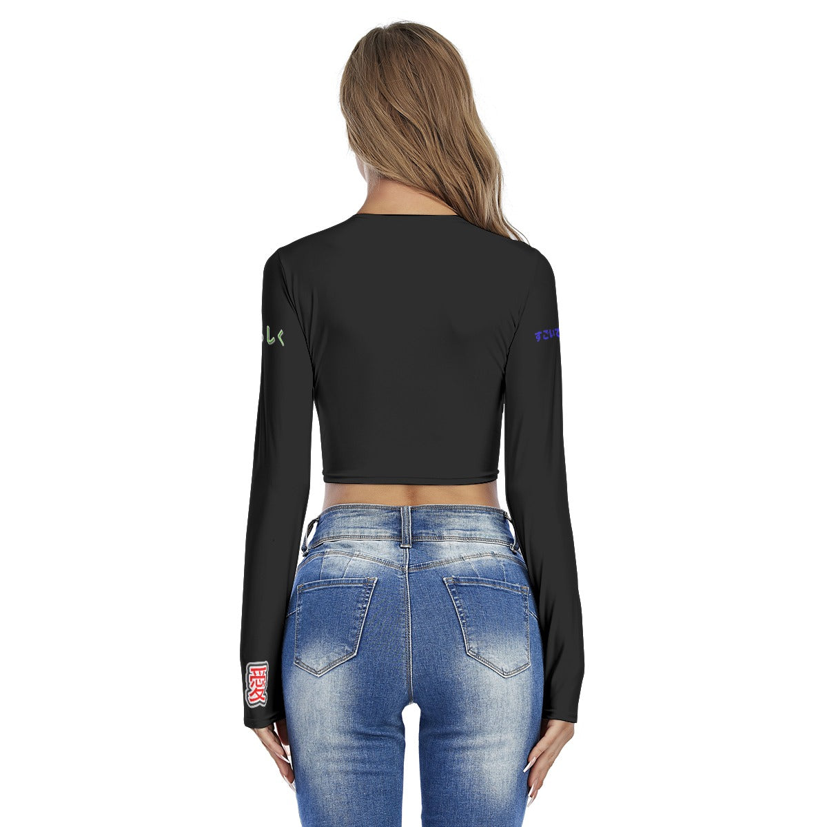 Women's Crop Top FAVORITE "MAD HARE #2652" (BLACK)