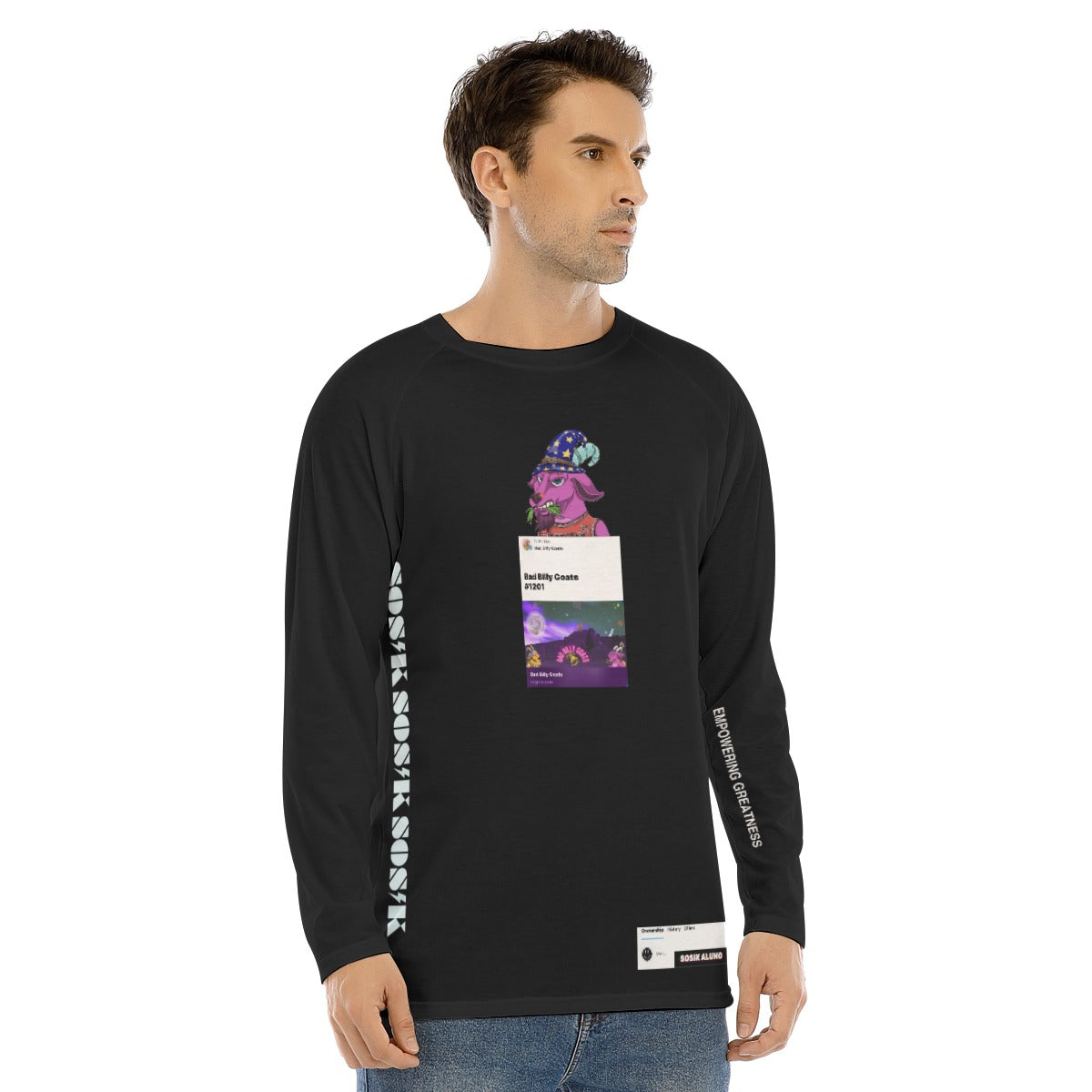 Men's Long Sleeve "BAD BILLY GOATS #1201" (BLACK)