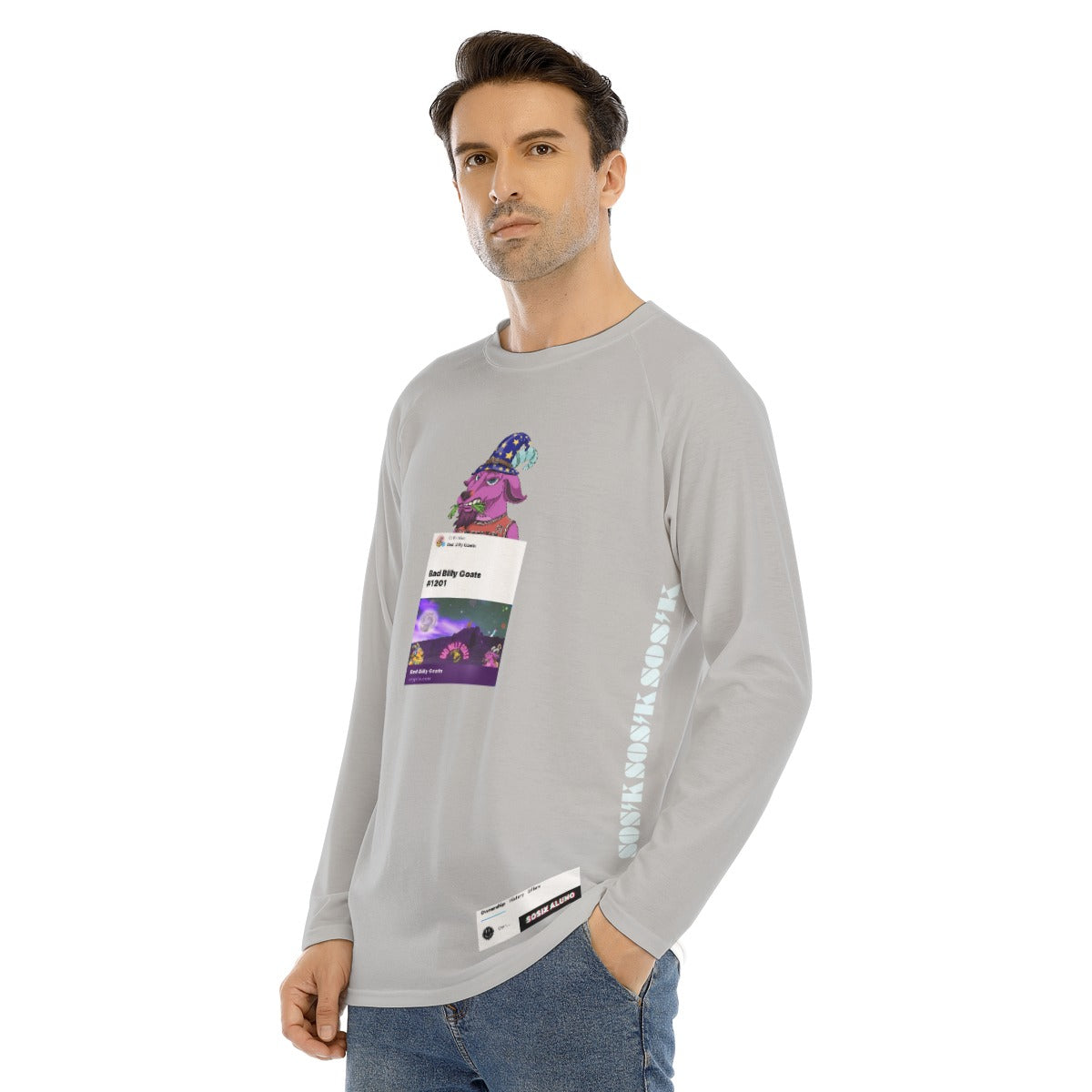 Men's Long Sleeve "BAD BILLY GOATS #1201" (GRAY)