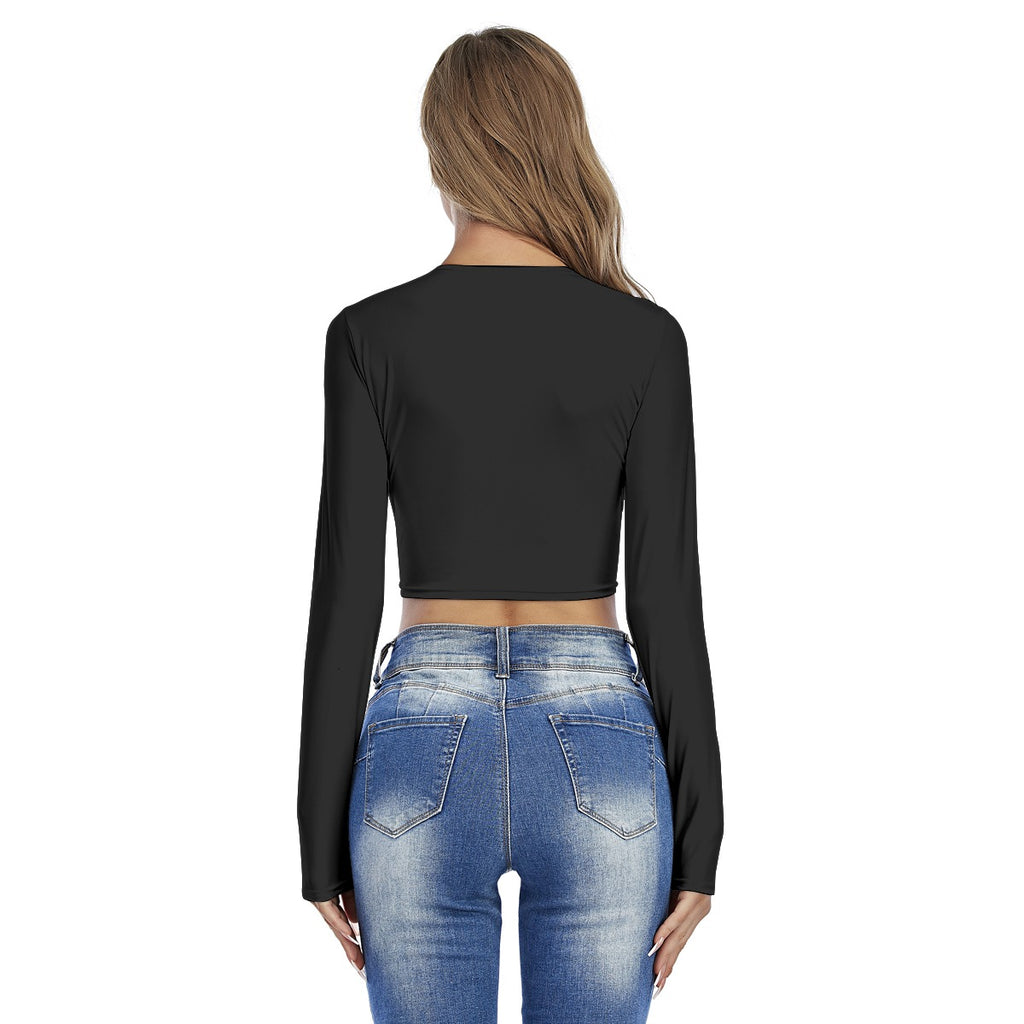 Women's Crop Top "MAD HARE #2652" (BLACK)