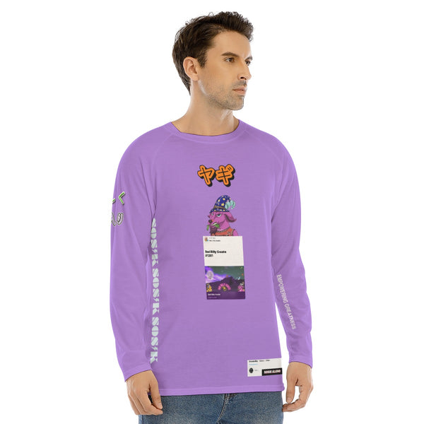 Men's Long Sleeve COOL "BAD BILLY GOATS #1201" ( LIGHT PURPLE)