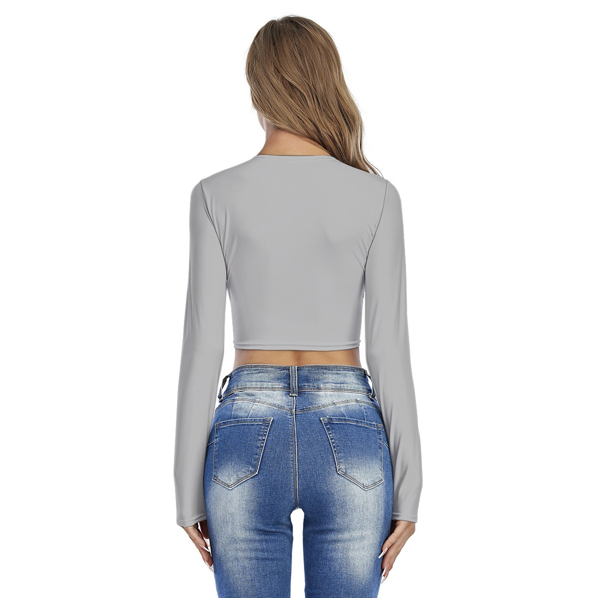 Women's Crop Top "MAD HARE #2652" (GRAY)