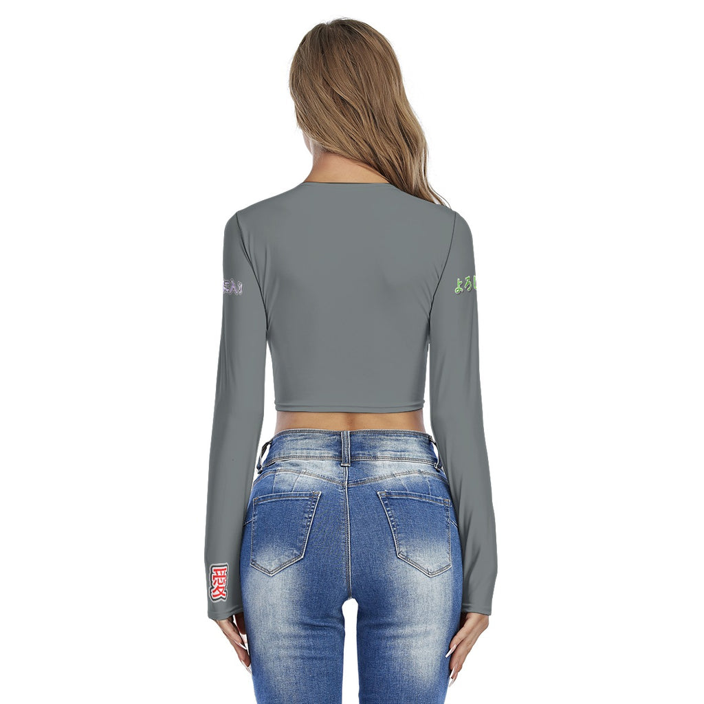 Women's Crop Top MOST VALUABLE LIONS COOL "ALL-STAR #618" (GRAY)