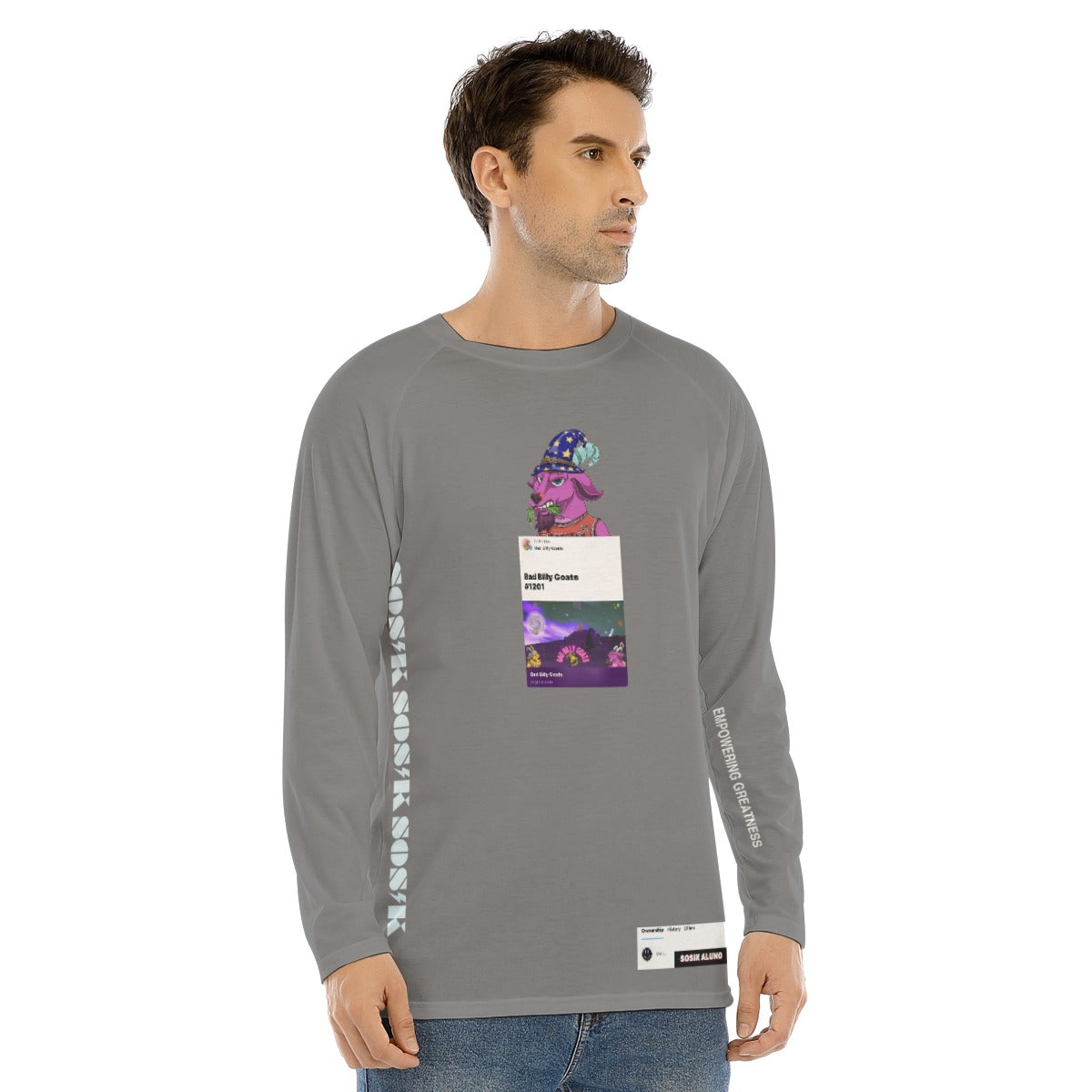 Men's Long Sleeve "BAD BILLY GOATS #1201" (DARK GRAY)