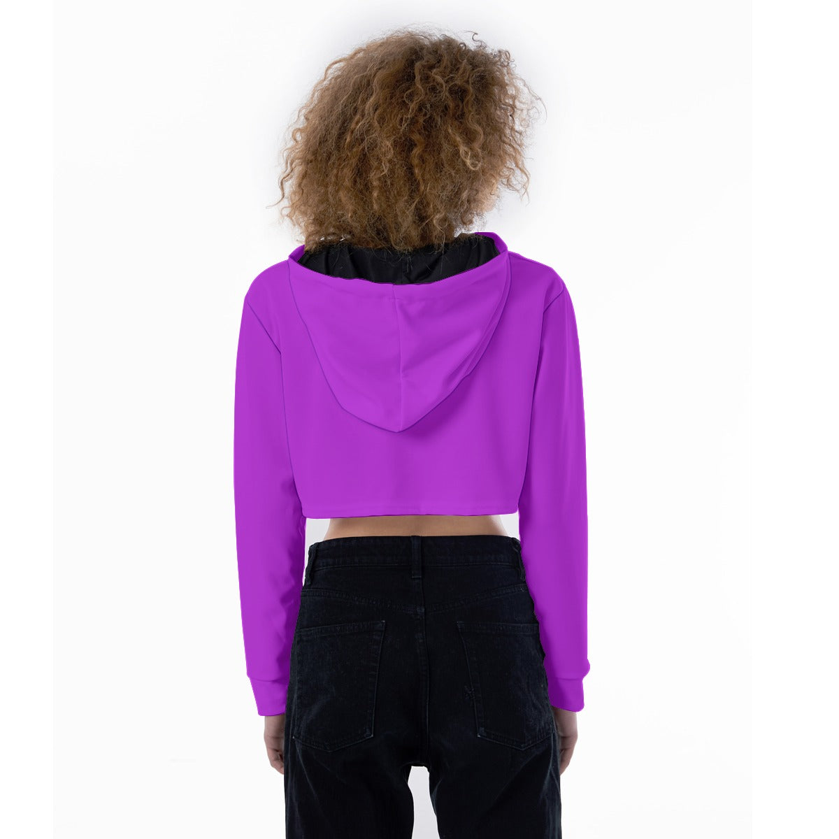 Women's Crop Top Hoodie (PURPLE)