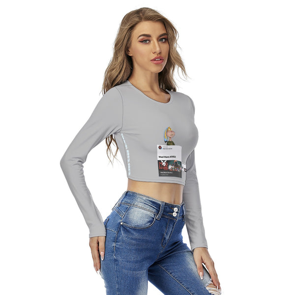 Women's Crop Top "MAD HARE #2652" (GRAY)