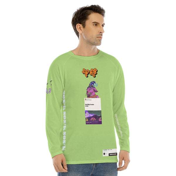 Men's Long Sleeve COOL "BAD BILLY GOATS #1201" (GREEN)
