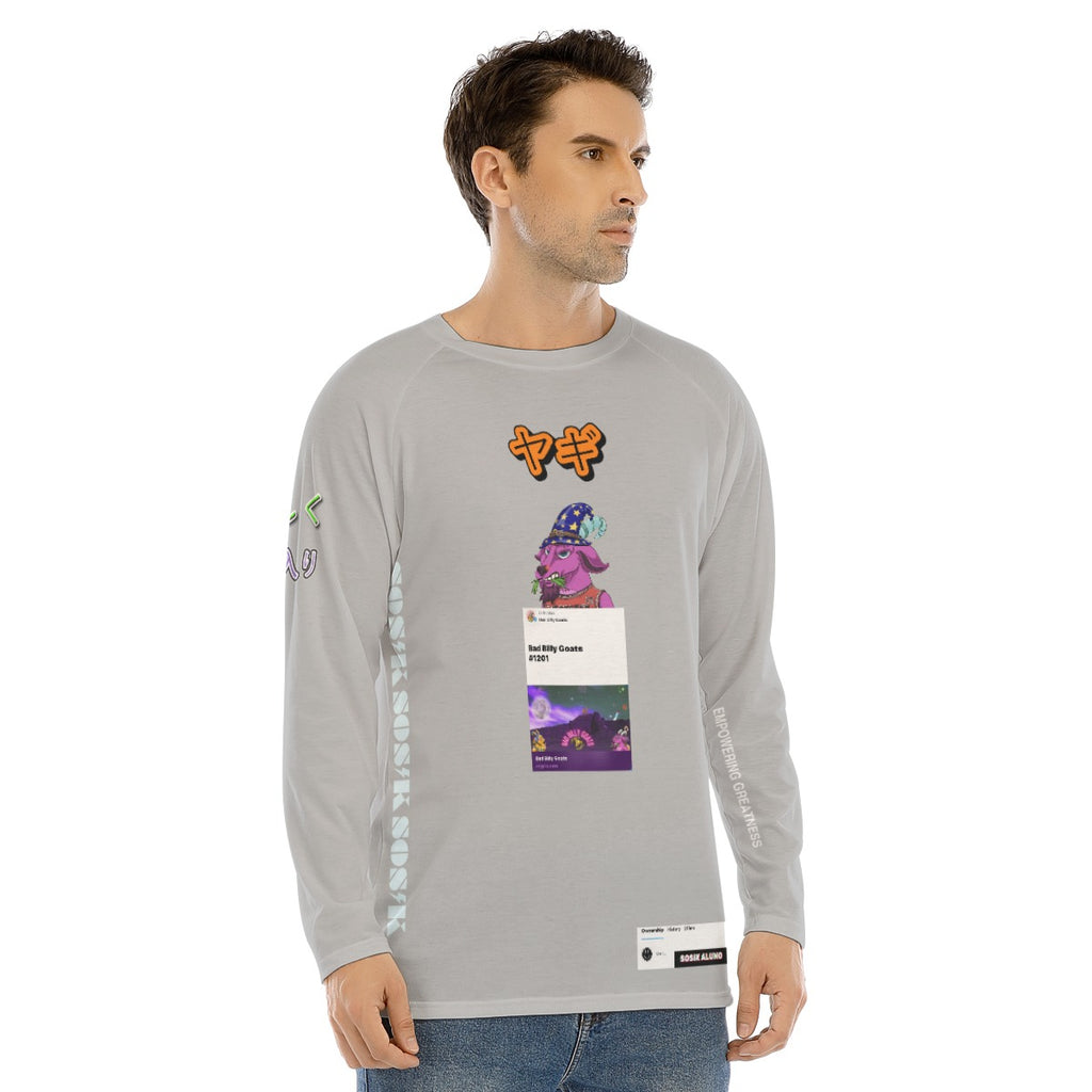 Men's Long Sleeve COOL "BAD BILLY GOATS #1201" (Light GRAY)