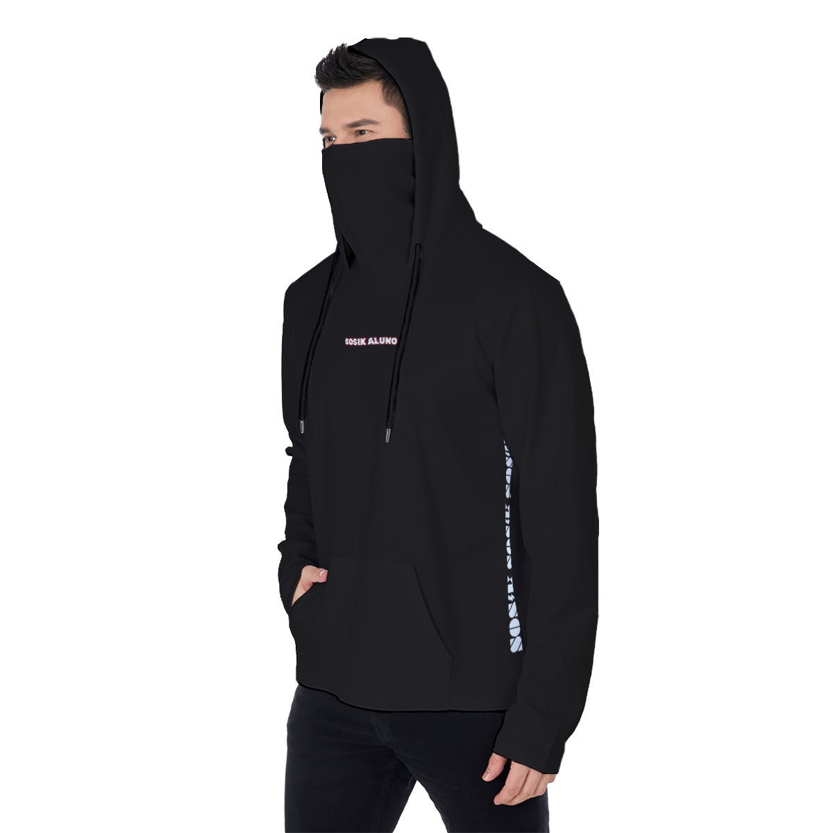 Men's Hoodie With Mask (BLACK)