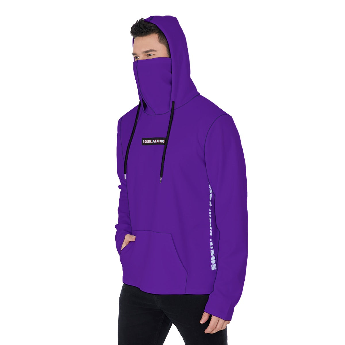 Men's Hoodie With Mask (PURPLE)
