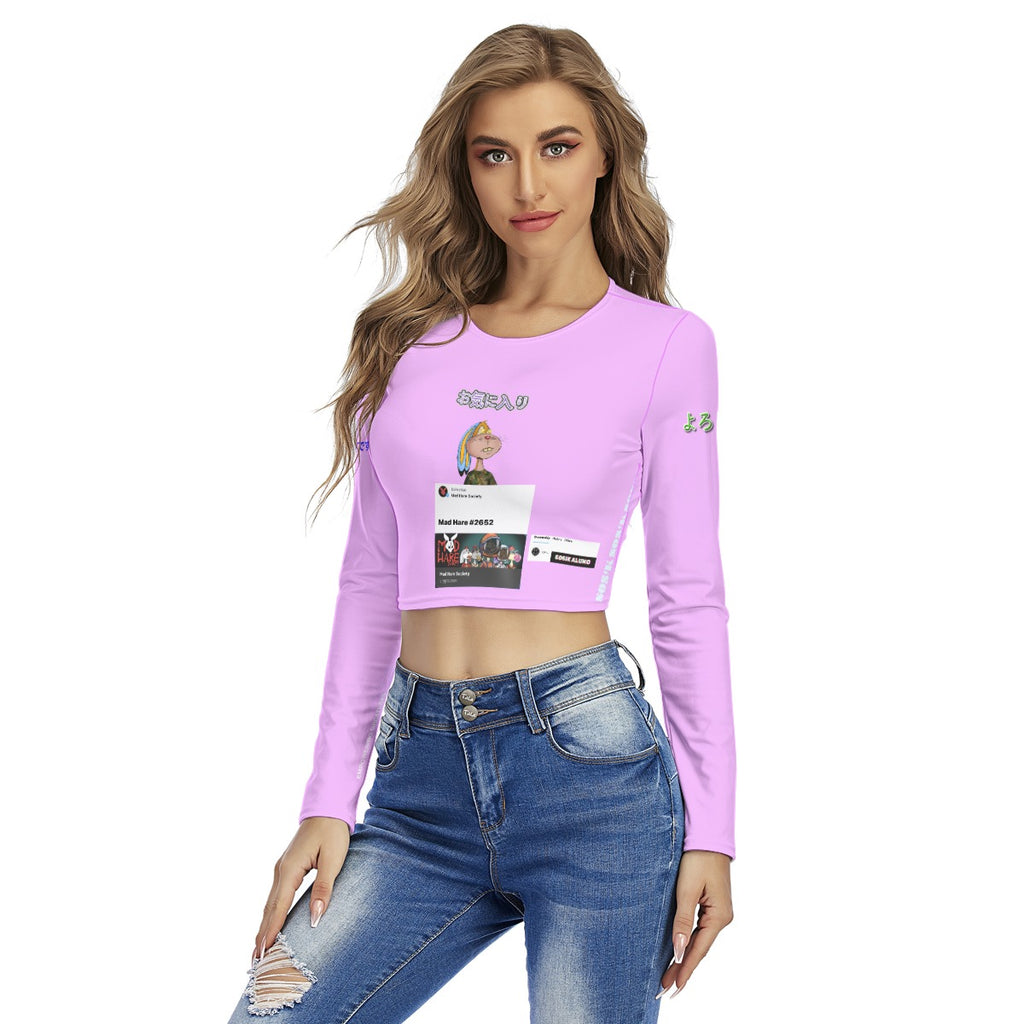 Women's Crop Top FAVORITE "MAD HARE #2652" (PINK)