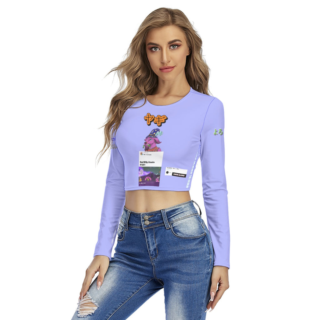 Women's Crop Top GOAT "BAD BILLY GOATS #1201" (PURPLE)