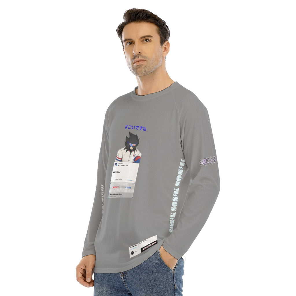 Men's Long Sleeve MOST VALUABLE LIONS COOL "ALL-STAR #618" (GRAY)