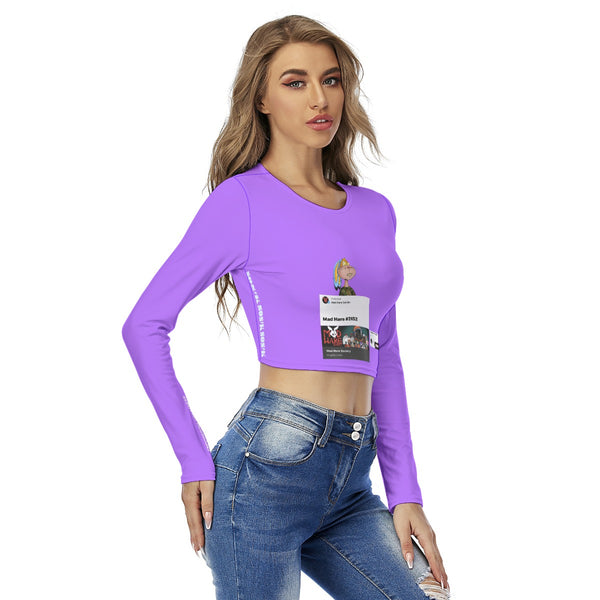 Women's Crop Top "MAD HARE #2652" (PURPLE)