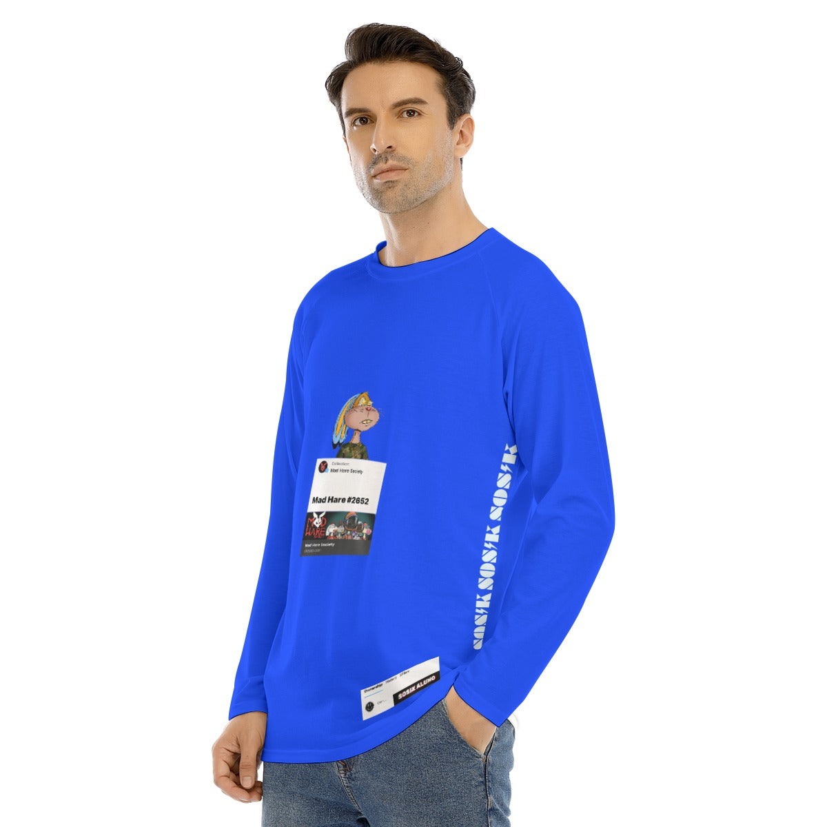 Men's Long Sleeve "MAD HARE #2652" (DEEP BLUE)