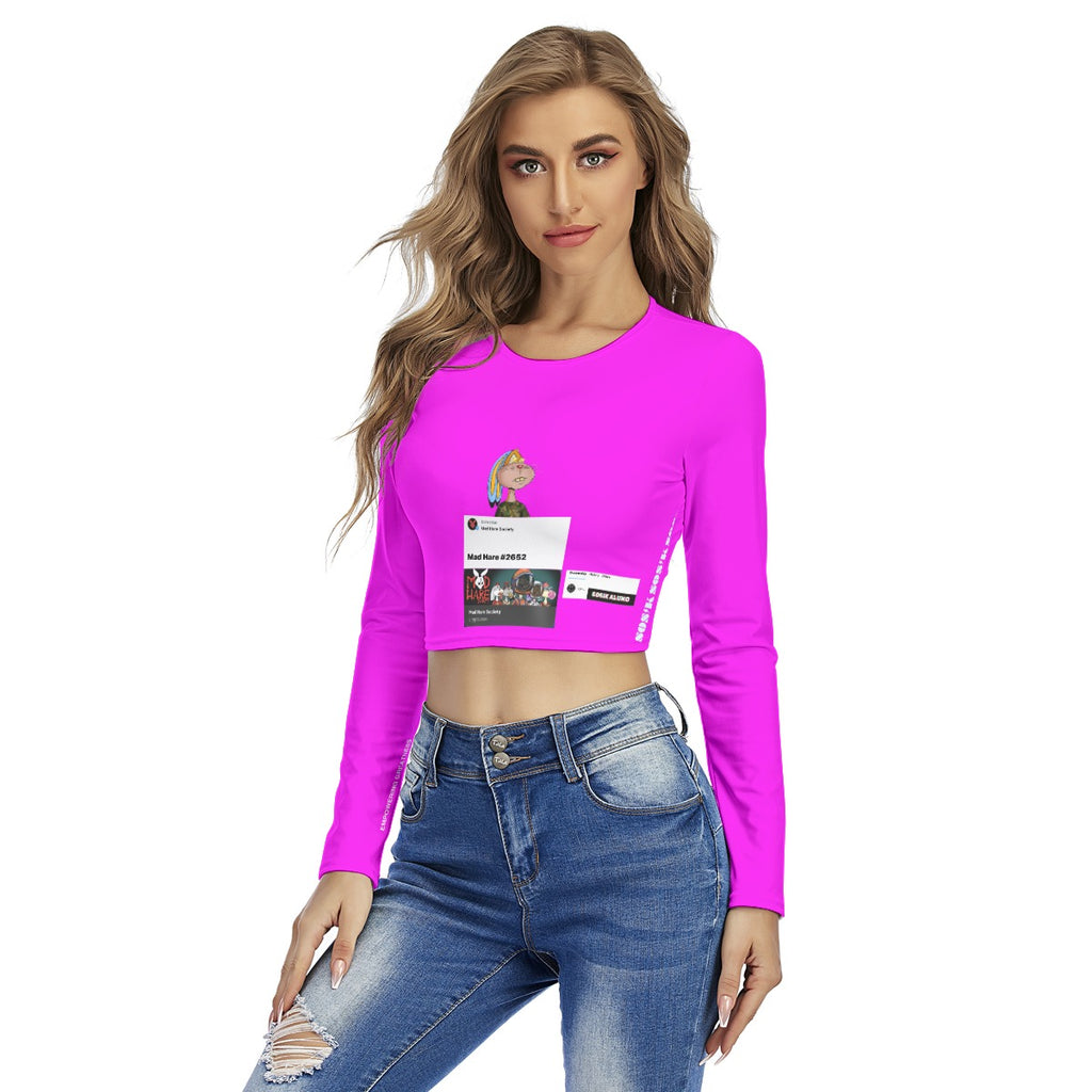 Women's Crop Top "MAD HARE #2652" (PINK)
