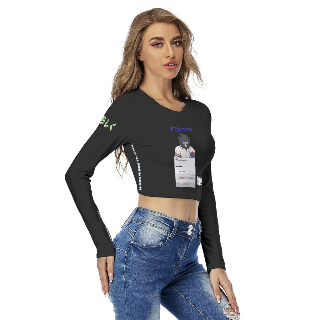 Women's Crop Top MOST VALUABLE LIONS COOL "ALL-STAR #618" (BLACK)
