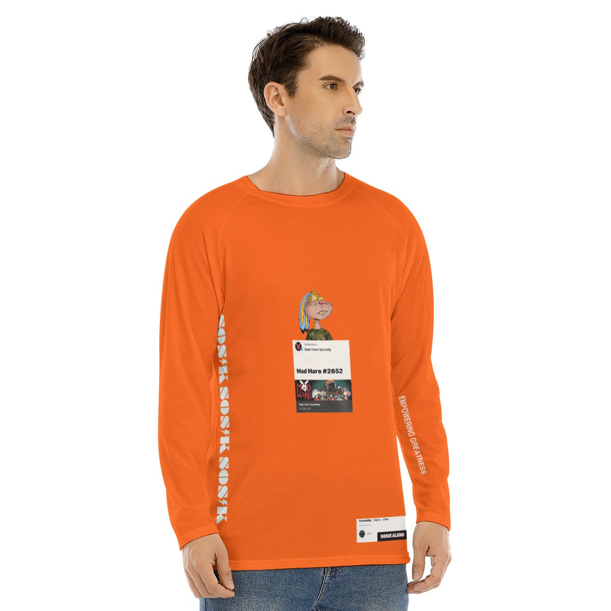 Men's Long Sleeve "MAD HARE #2652" (ORANGE)