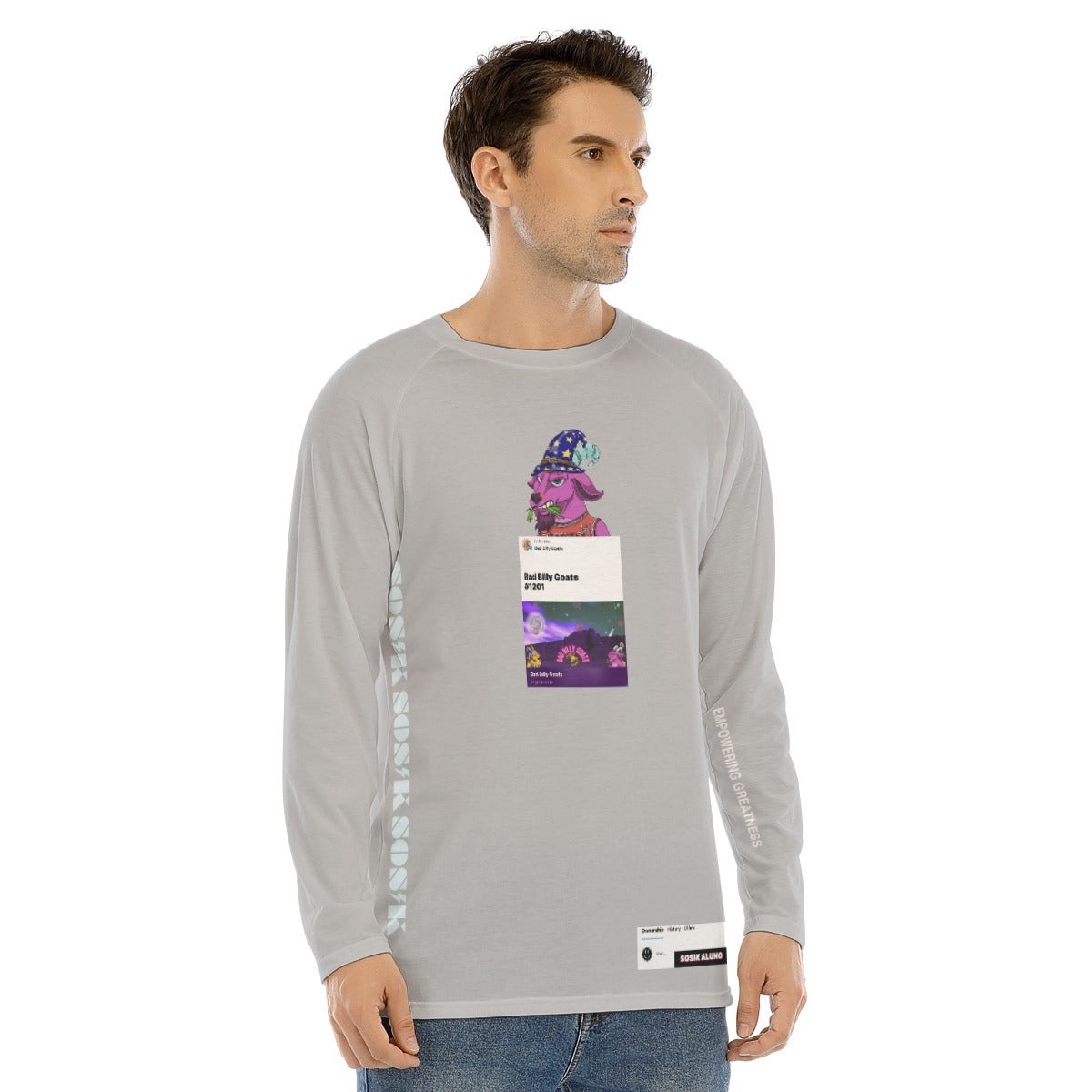 Men's Long Sleeve "BAD BILLY GOATS #1201" (GRAY)