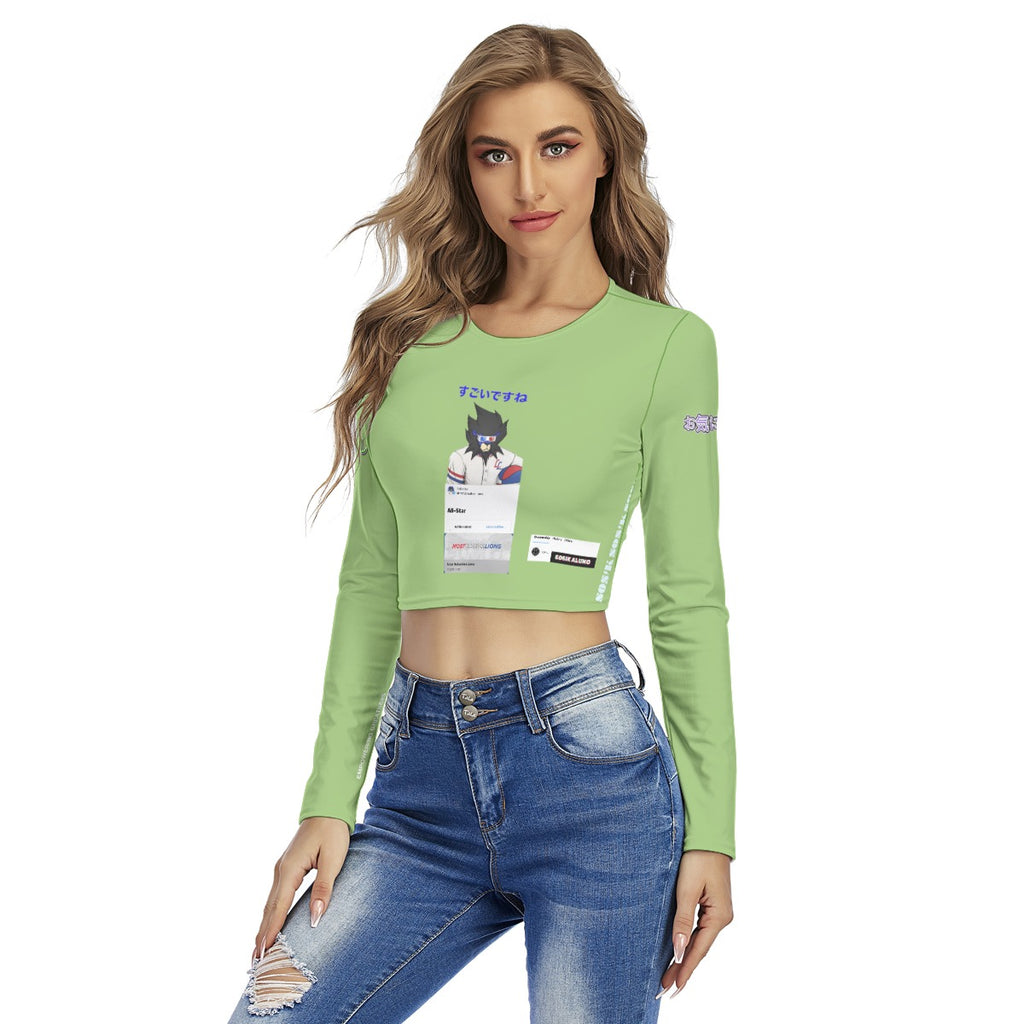 Women's Crop Top MOST VALUABLE LIONS COOL "ALL-STAR #618" (GREEN)