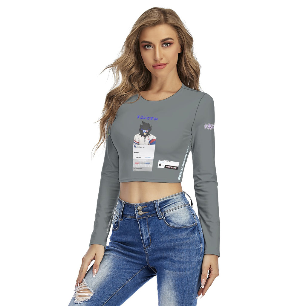 Women's Crop Top MOST VALUABLE LIONS COOL "ALL-STAR #618" (GRAY)