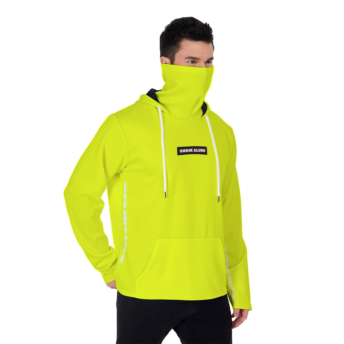 Men's Hoodie With Mask (YELLOW)