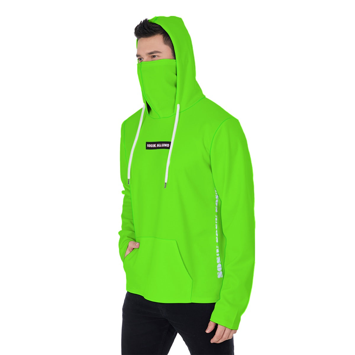 Men's Hoodie With Mask (GREEN)