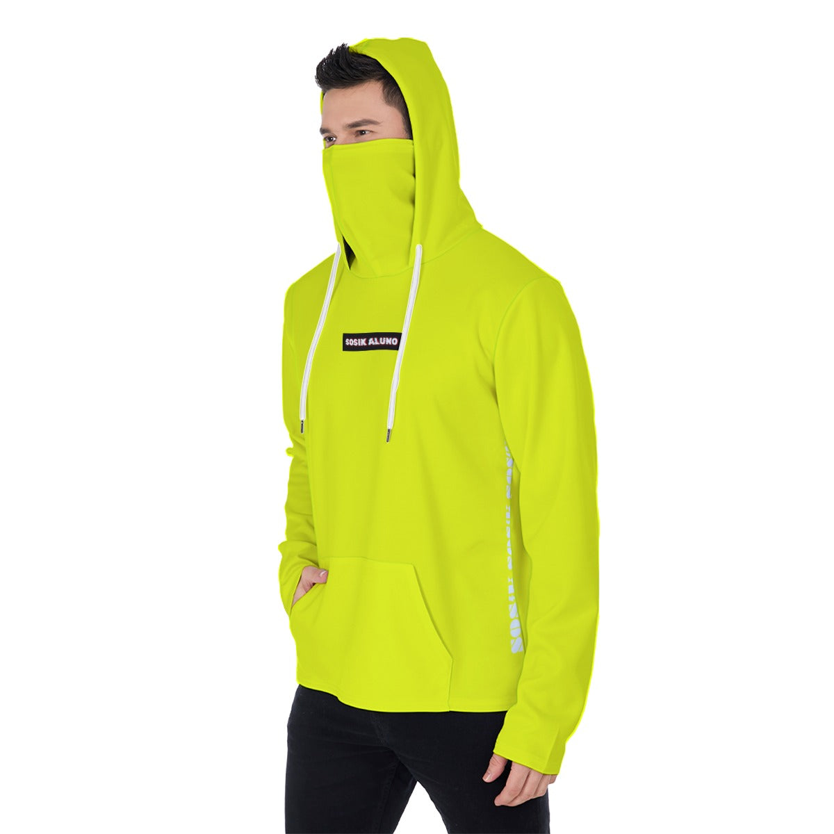 Men's Hoodie With Mask (YELLOW)