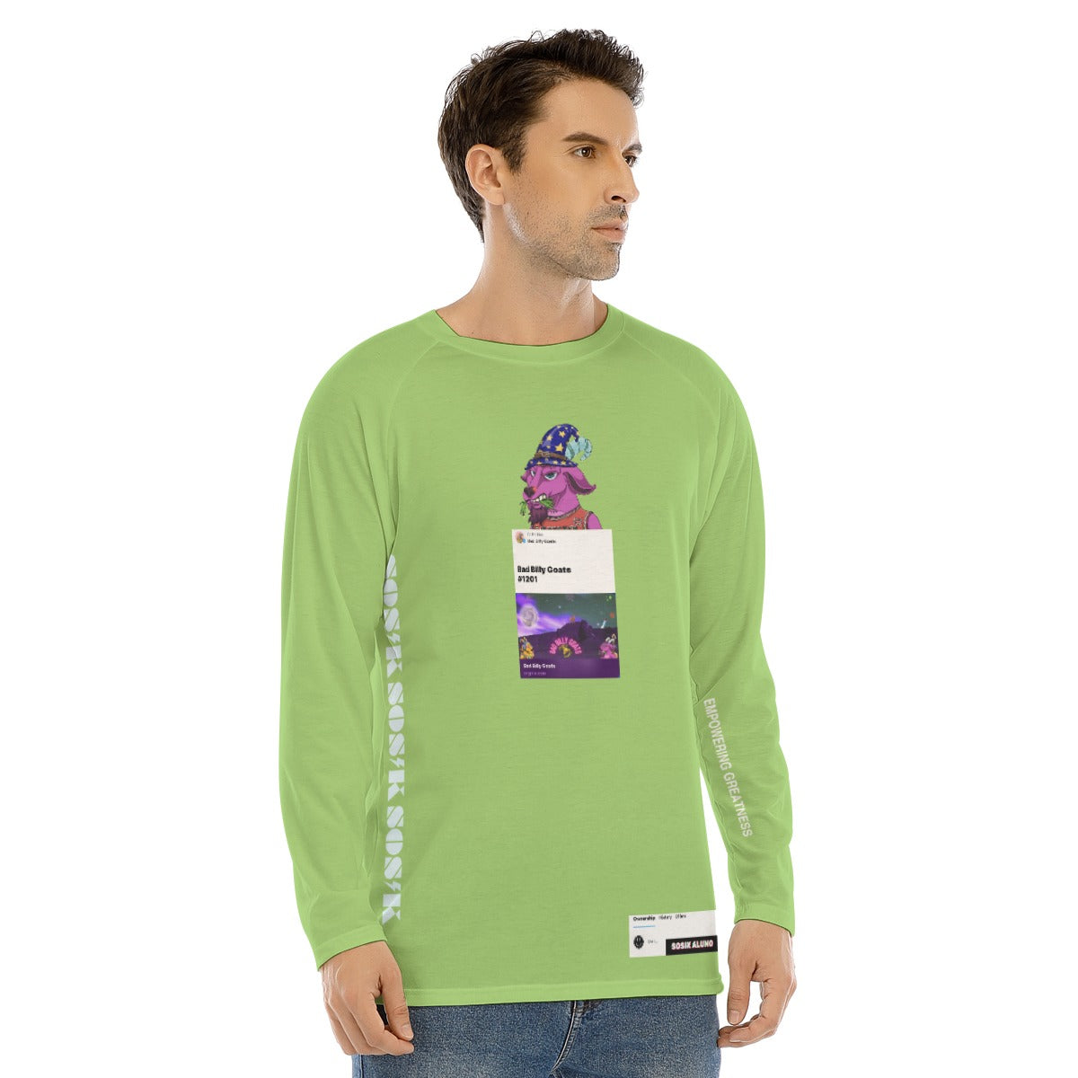 Men's Long Sleeve "BAD BILLY GOATS #1201" (GREEN)