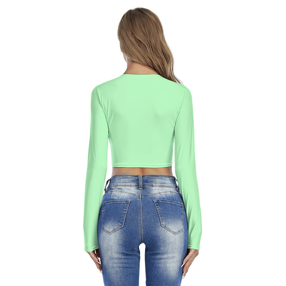 Women's Crop Top "MAD HARE #2652" (GREEN)