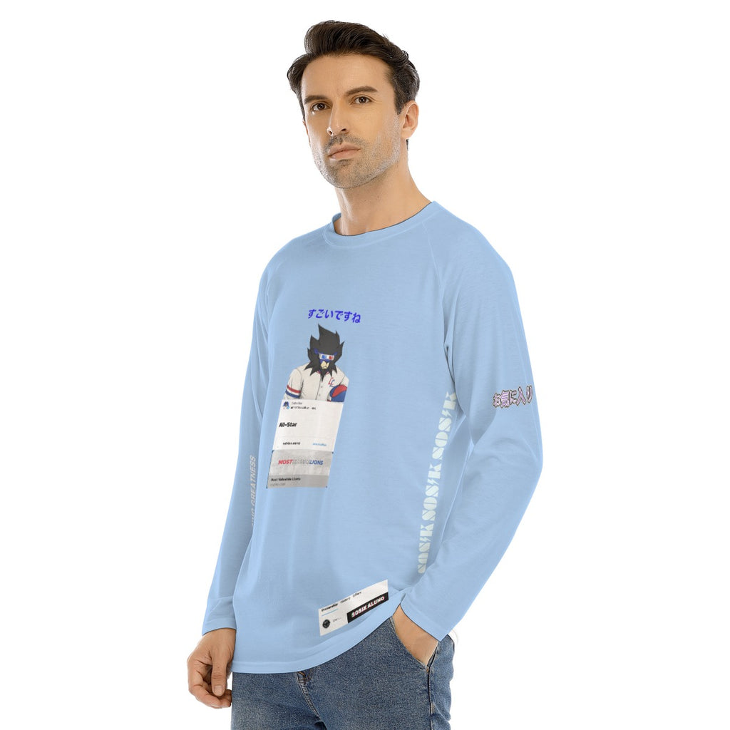 Men's Long Sleeve MOST VALUABLE LIONS COOL "ALL-STAR #618" (LIGHT BLUE)