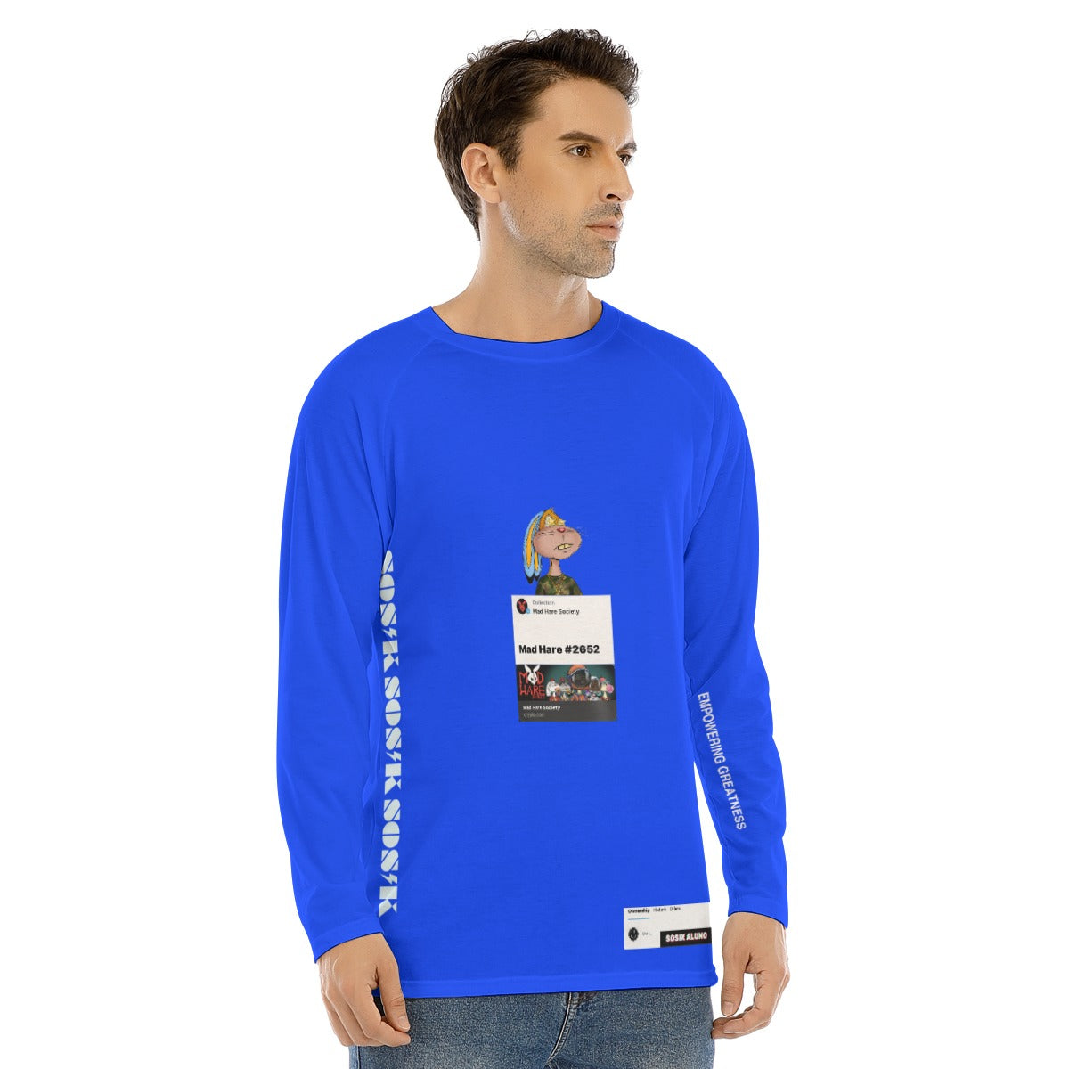 Men's Long Sleeve "MAD HARE #2652" (DEEP BLUE)