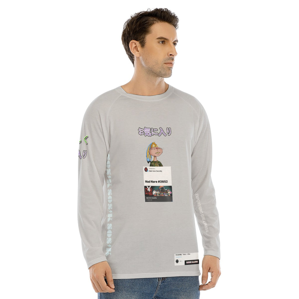 Men's Long Sleeve FAVORITE "MAD HARE #2652" (LIGHT GRAY)