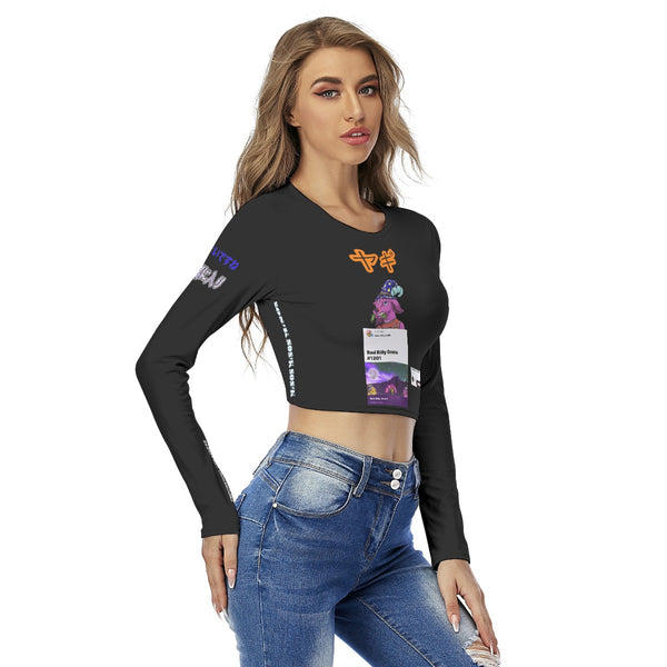 Women's Crop Top GOAT "BAD BILLY GOATS #1201" (BLACK)