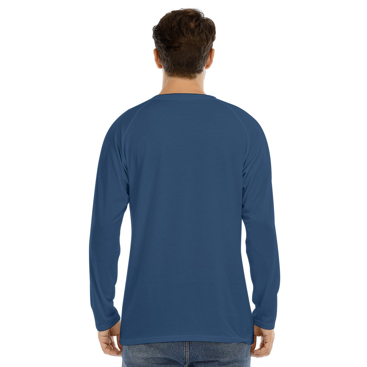 Men's Long Sleeve T-shirt "BAD BILLY GOATS #1201" (DARK BLUE)