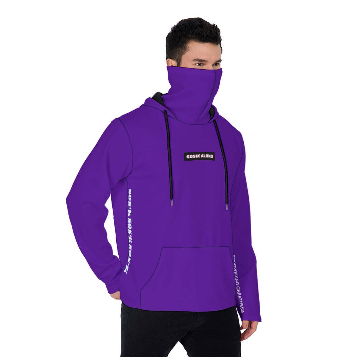 Men's Hoodie With Mask (PURPLE)