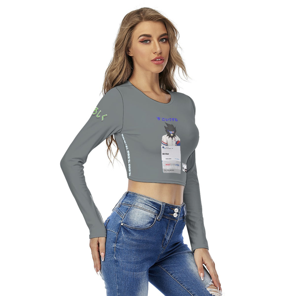 Women's Crop Top MOST VALUABLE LIONS COOL "ALL-STAR #618" (GRAY)